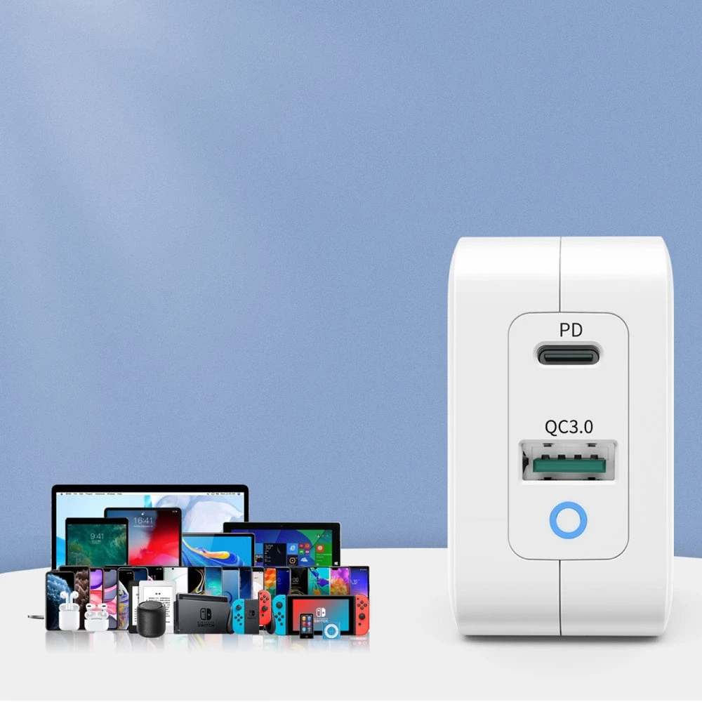Kroviklis CHOETECH GaN USB Type-C, Type-A: 65W, PD, QC