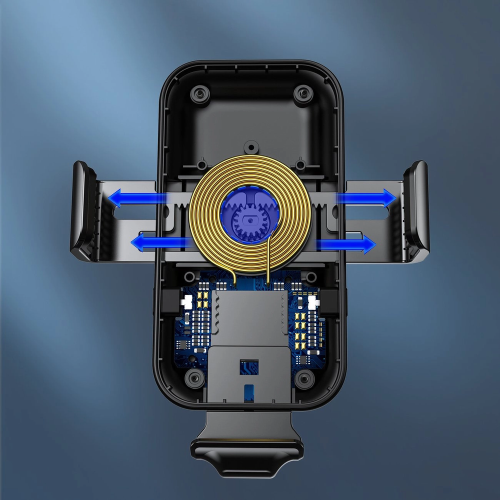 Automobilinis laikiklis-įkroviklis Choetech 15W Electric Car Wireless Charger With Magnetic Head T201-F juodas