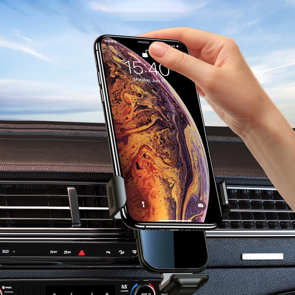 Automobilinis laikiklis-įkroviklis Choetech 15W Electric Car Wireless Charger With Magnetic Head T201-F juodas
