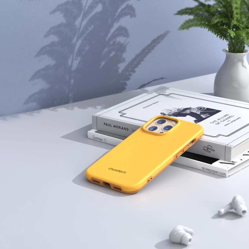 Choetech MFM Anti-drop Apple iPhone 13 Pro Max dėklas telefonui oranžinės spalvos (PC0114-MFM-YE)