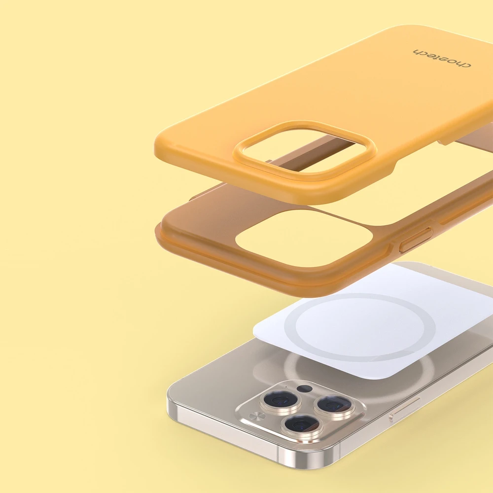 Choetech MFM Anti-drop Apple iPhone 13 Pro Max dėklas telefonui oranžinės spalvos (PC0114-MFM-YE)