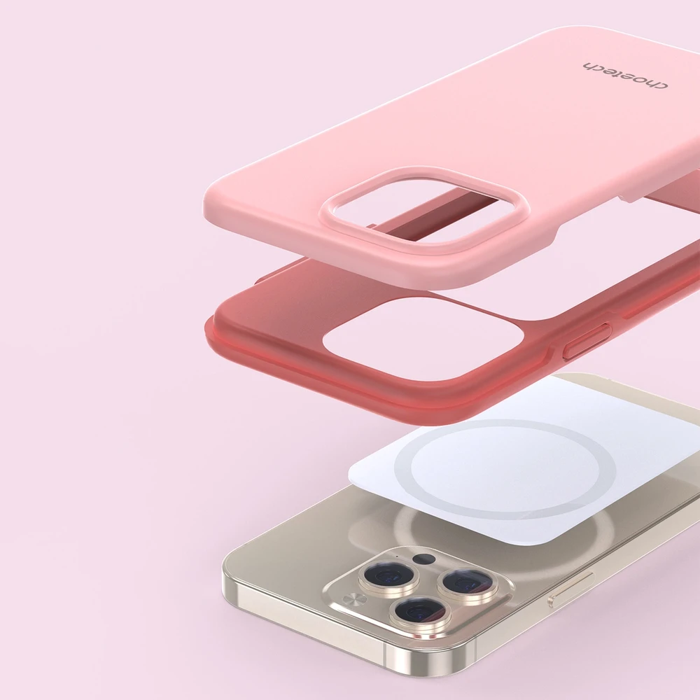Choetech MFM Anti-drop MagSafe Apple iPhone 13 Pro Max dėklas telefonui rožinės spalvos (PC0114-MFM-PK)