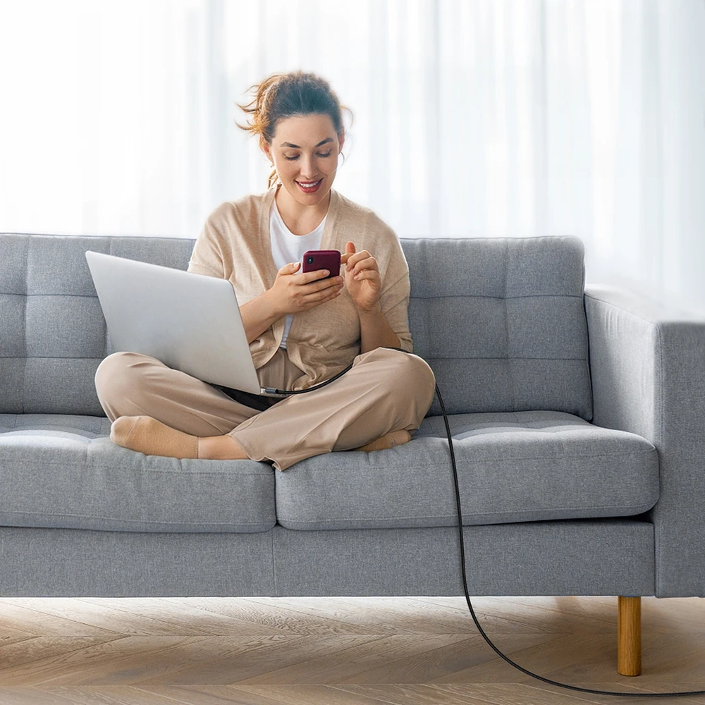 USB-C kabelis su USB-C Choetech XCC-1014, PD 60W 1.2 m (juodas)