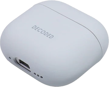 „Decoded Silicone Aircase“ apsauginis silikoninis dėklas, skirtas „AirPods“ 4-osios kartos, molio spalvos