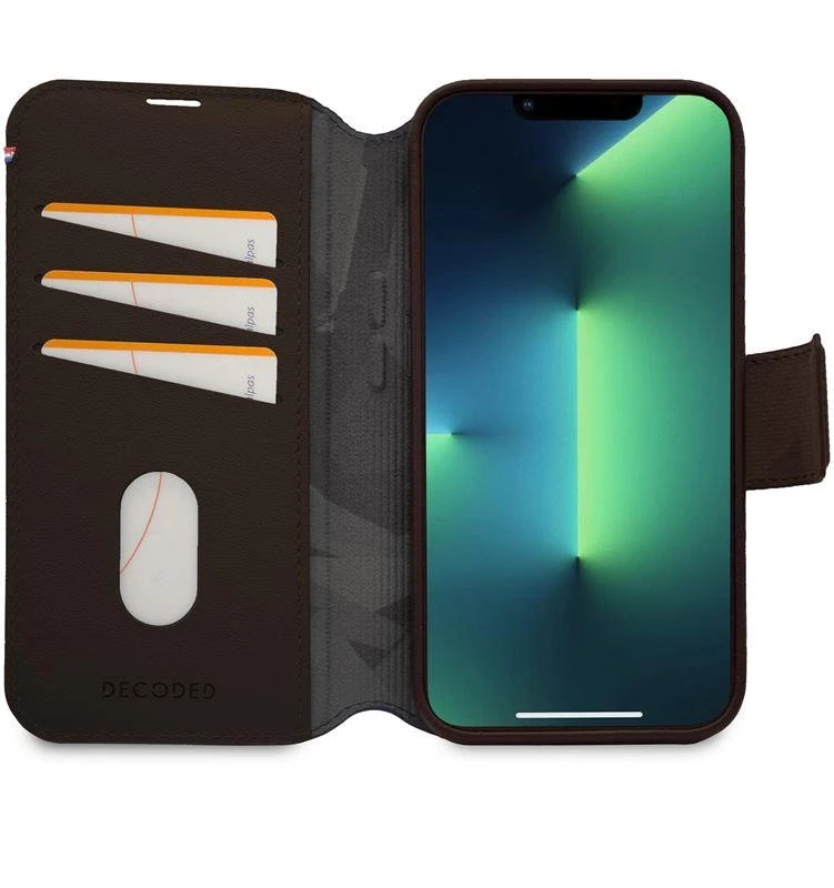 Decoded Detachable Wallet Leather su MagSafe su Flip Apple iPhone 14 Plus - dėklas telefonui rudos spalvos