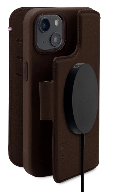 Decoded Detachable Wallet Leather su MagSafe su Flip Apple iPhone 14 Plus - dėklas telefonui rudos spalvos