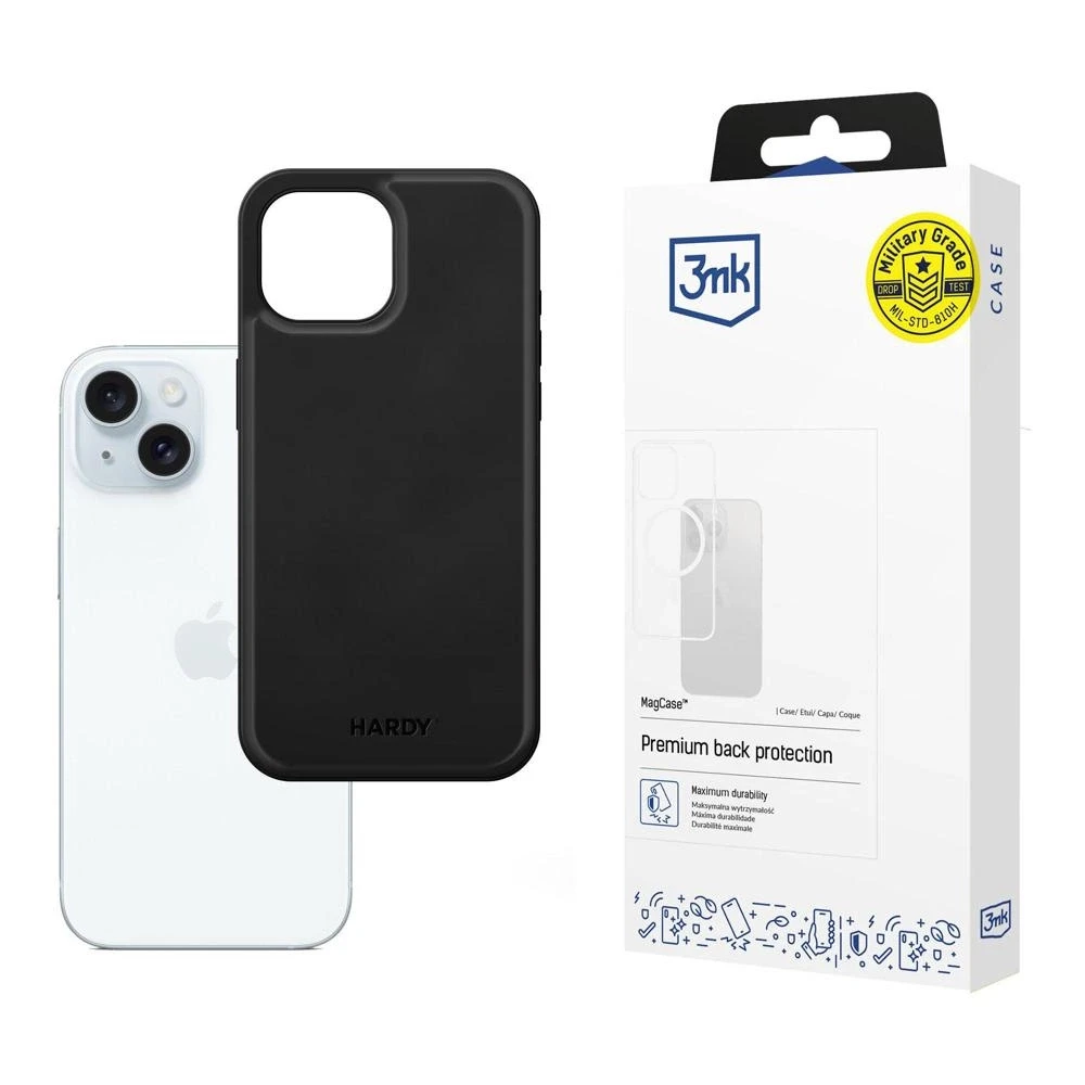 Dėklas 3mk apsauginis dangtelis HARDY Apple Silky Leather MagCase, skirtas Apple iPhone 15