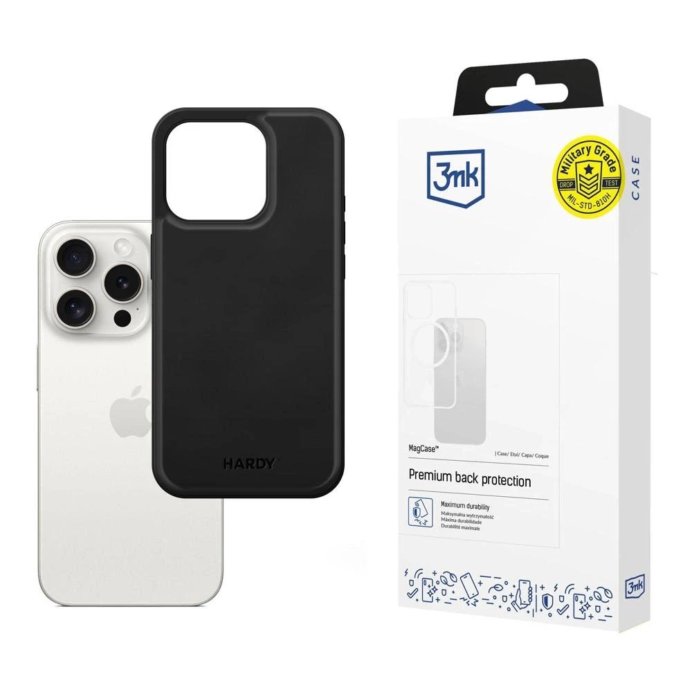 Dėklas 3mk apsauginis dangtelis HARDY Apple Silky Leather MagCase, skirtas Apple iPhone 15 Pro Max