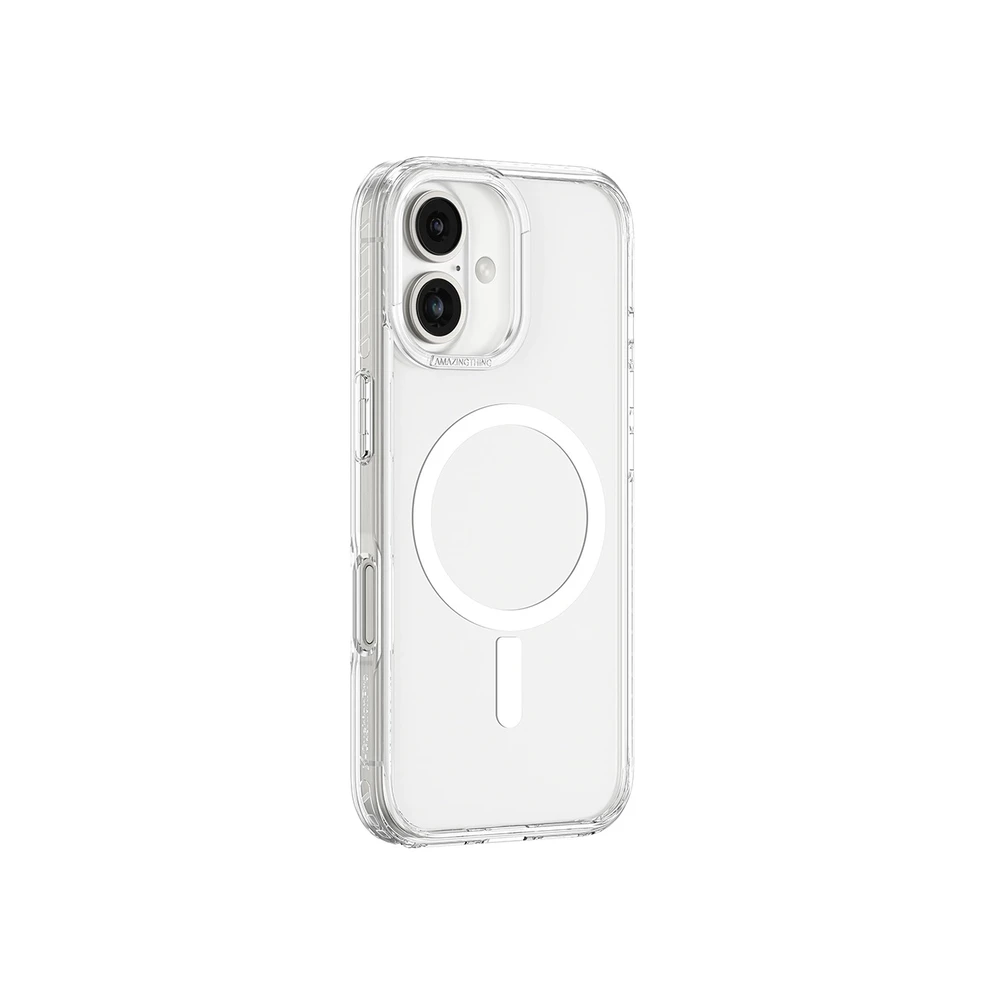 Nezatříděno AmazingThing Titan Pro Mag dėklas su Magnetic Ring skirtas Apple iPhone 16 - skaidrus