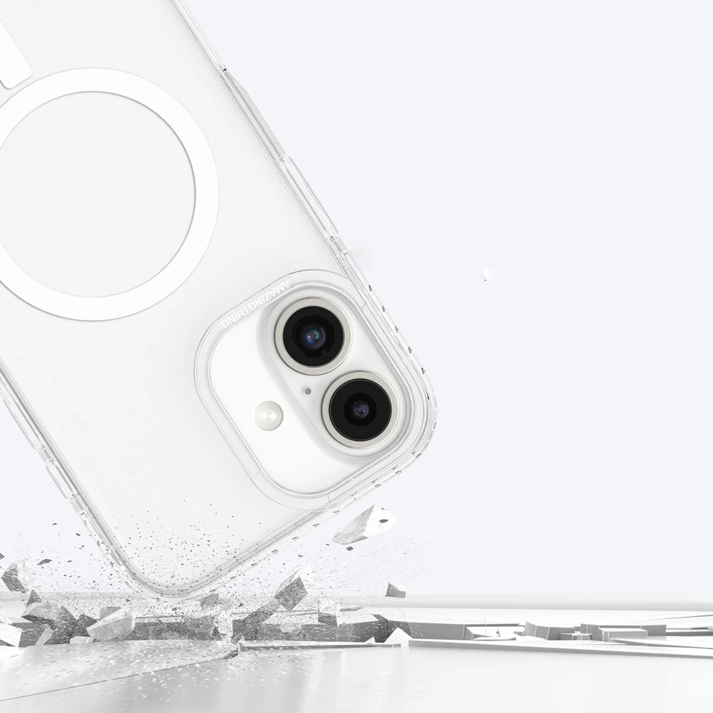 Nezatříděno AmazingThing Titan Pro Mag dėklas su Magnetic Ring skirtas Apple iPhone 16 - skaidrus