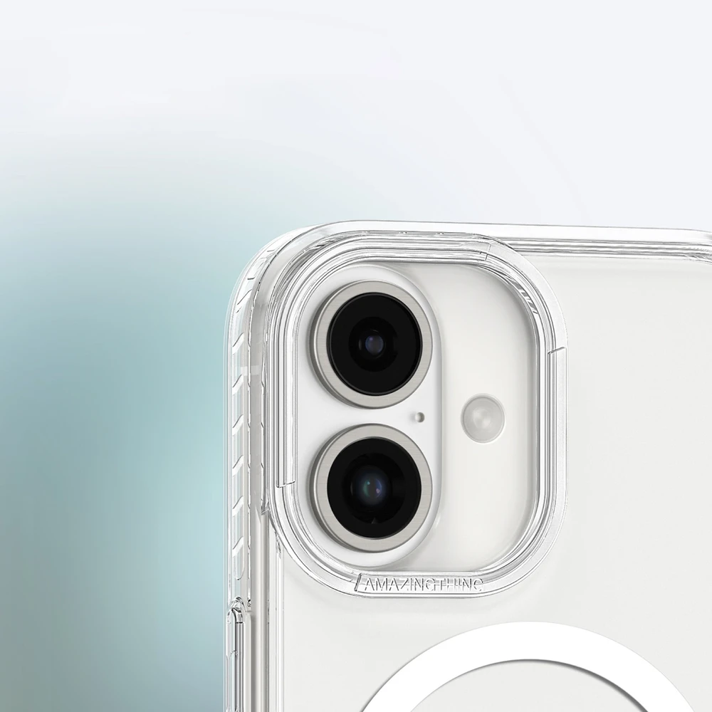 Nezatříděno AmazingThing Titan Pro Mag dėklas su Magnetic Ring skirtas Apple iPhone 16 - skaidrus