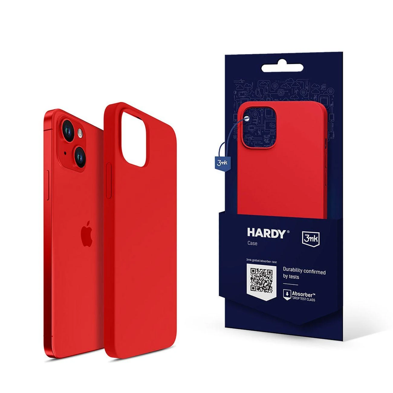 Dėklas 3Mk Protection 3 mk Hardy silikoninis „MagCase“, skirtas „iPhone 14 Plus“ – raudonas