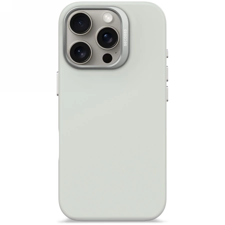 Decoded AntiMicrobial Silikoninis Backcover MagSafe Apple iPhone 16 Pro - dėklas telefonui pilkos spalvos
