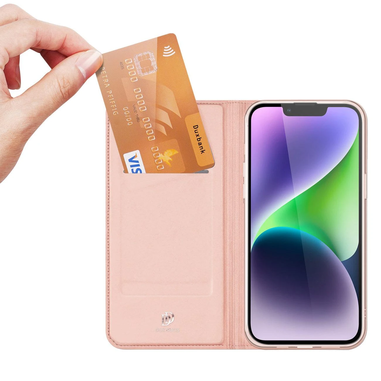 Dėklas Dux Ducis Skin Pro Apple iPhone 15 rožinio aukso