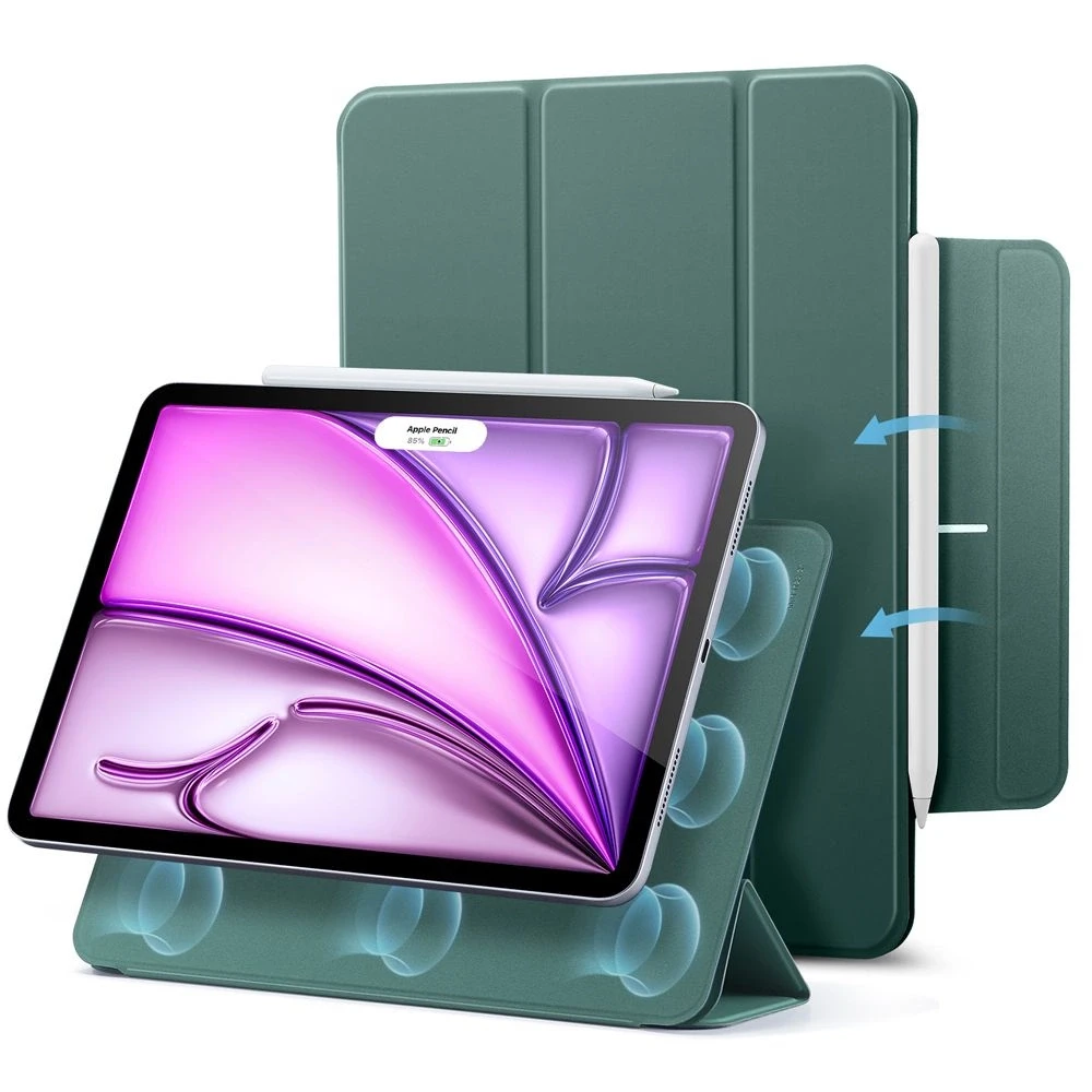 ESR atšokantis magnetinis dėklas, skirtas iPad Pro 12.9” 2020 / 2021 / 2022 / iPad Air 13” 2024 / 2025 - Žalias