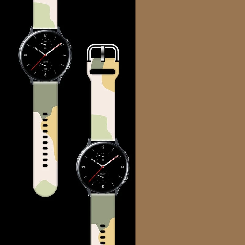 „Hurtel Moro“ apyrankė, skirta „Samsung Galaxy Watch 45 / 46 / 47 mm“ silikoninei apyrankei, 14 raštas