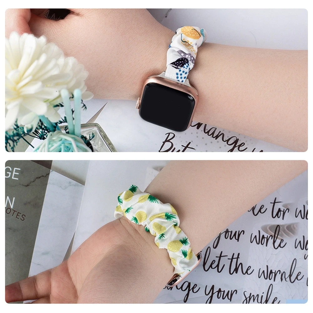 Hurtel Apyrankė laikrodžiui Apple Watch 7 / 6 / 5 / 4 / 3 / 2 / SE (45 / 44 / 42mm) strap bracelet elastic bracelet keltonos spalvos