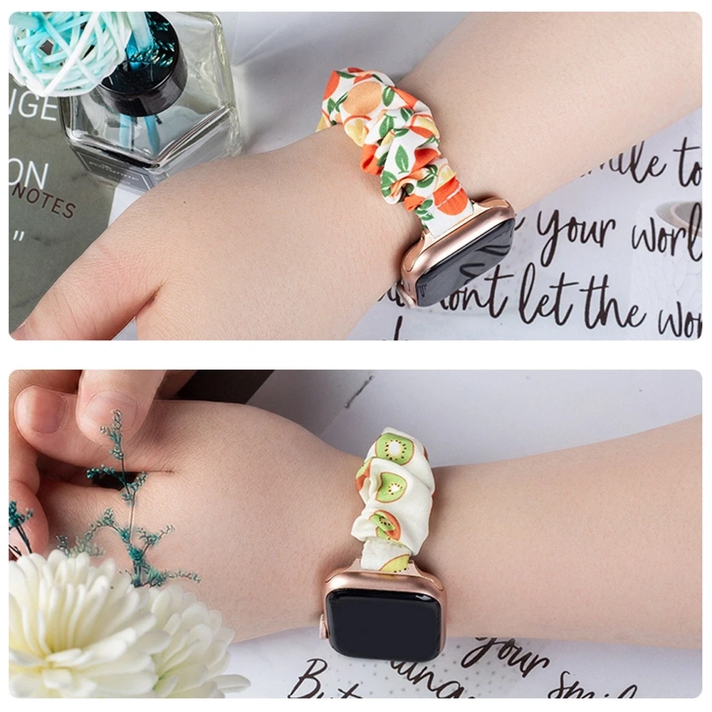 Hurtel Apyrankė laikrodžiui Apple Watch 7/6/5/4/3/2 / SE (41/40 / 38mm) strap bracelet bracelet with elastic kiwi