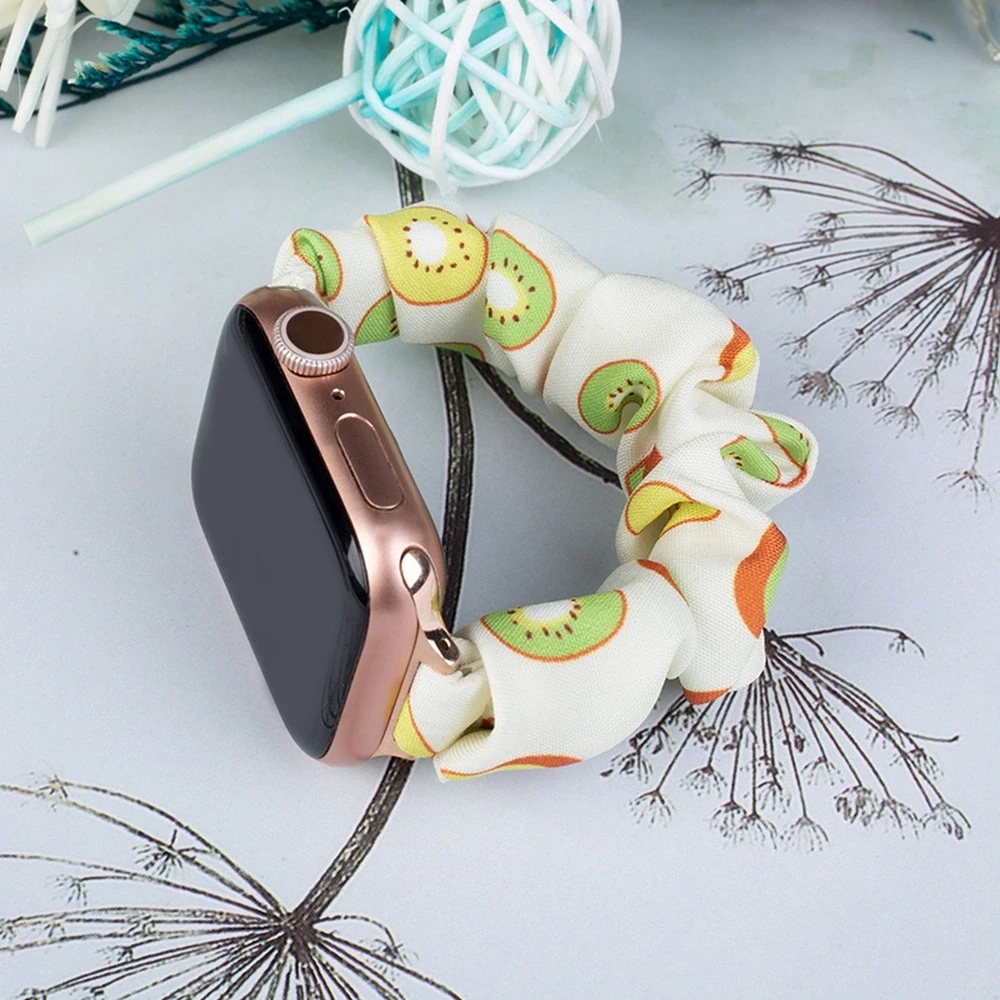 Hurtel Apyrankė laikrodžiui Apple Watch 7/6/5/4/3/2 / SE (41/40 / 38mm) strap bracelet bracelet with elastic kiwi
