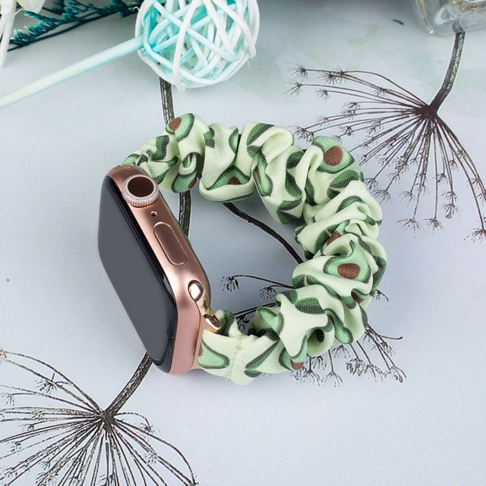 Hurtel Apyrankė laikrodžiui Apple Watch 7/6/5/4/3/2 / SE (45/44 / 42mm) strap bracelet avocado elastic bracelet