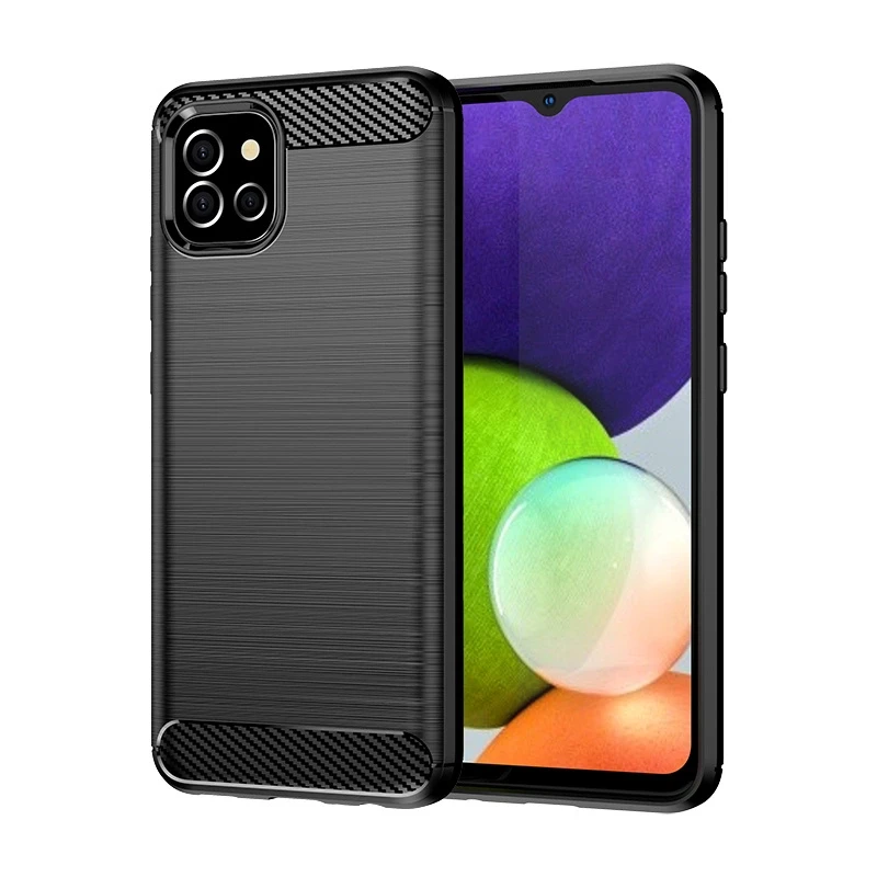 Hurtel Carbon dėklas Flexible Cover Samsung A03S EU (166.5) dėklas telefonui juodos spalvos