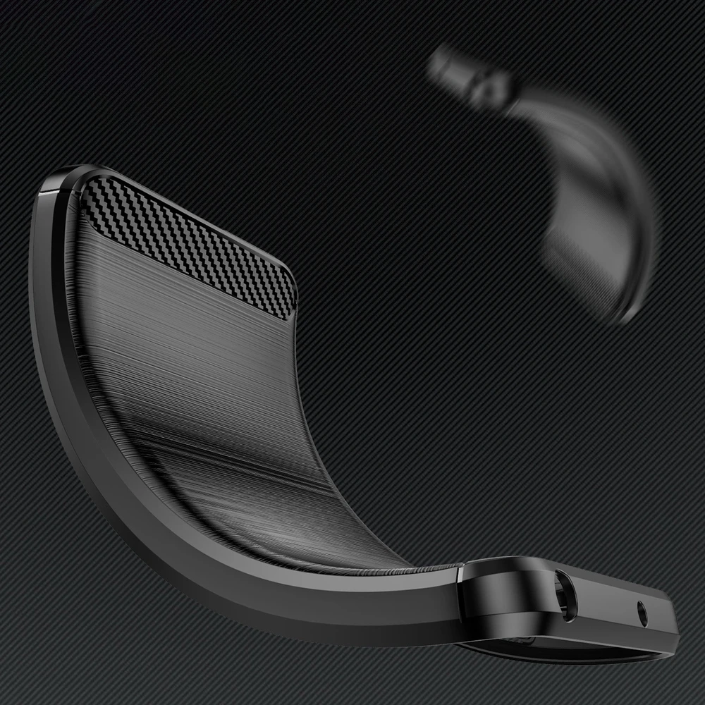 Hurtel Carbon dėklas Flexible Silicone skirtas Xiaomi Poco X7 – juodos spalvos