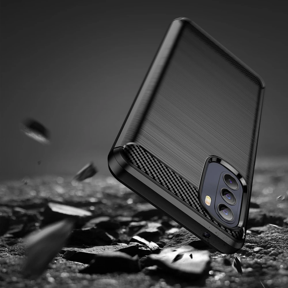 Hurtel Carbon flexible Motorola Moto G Stylus 2022 dėklas telefonui juodos spalvos