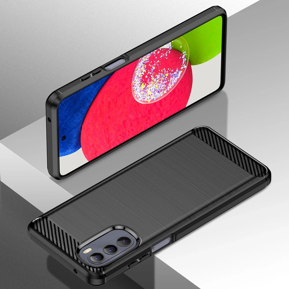 Hurtel Carbon flexible Motorola Moto G Stylus 2022 dėklas telefonui juodos spalvos