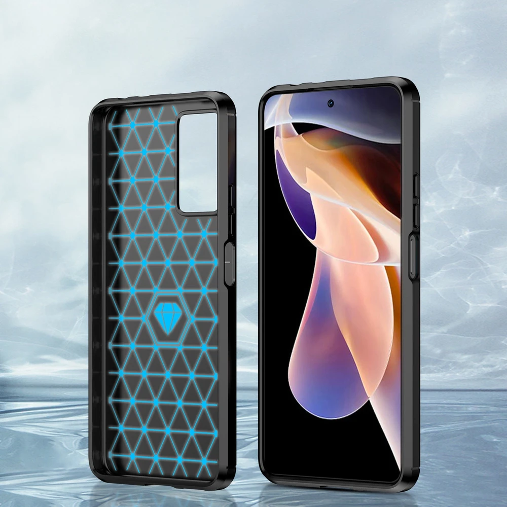 Hurtel Carbon dėklas flexible dėklas cover Xiaomi Redmi Note 11 Pro+ 5G (China) / 11 Pro 5G (China) / Mi11i HyperCharge / Poco X4 NFC dėklas telefonui juodos spalvos