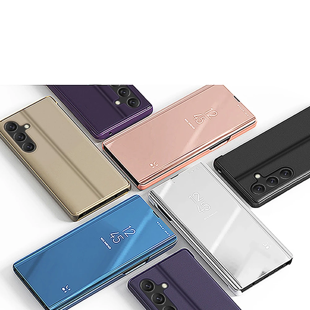Hurtel Clear View Samsung Galaxy A24 4G atverčiamas dėklas telefonui juodos spalvos