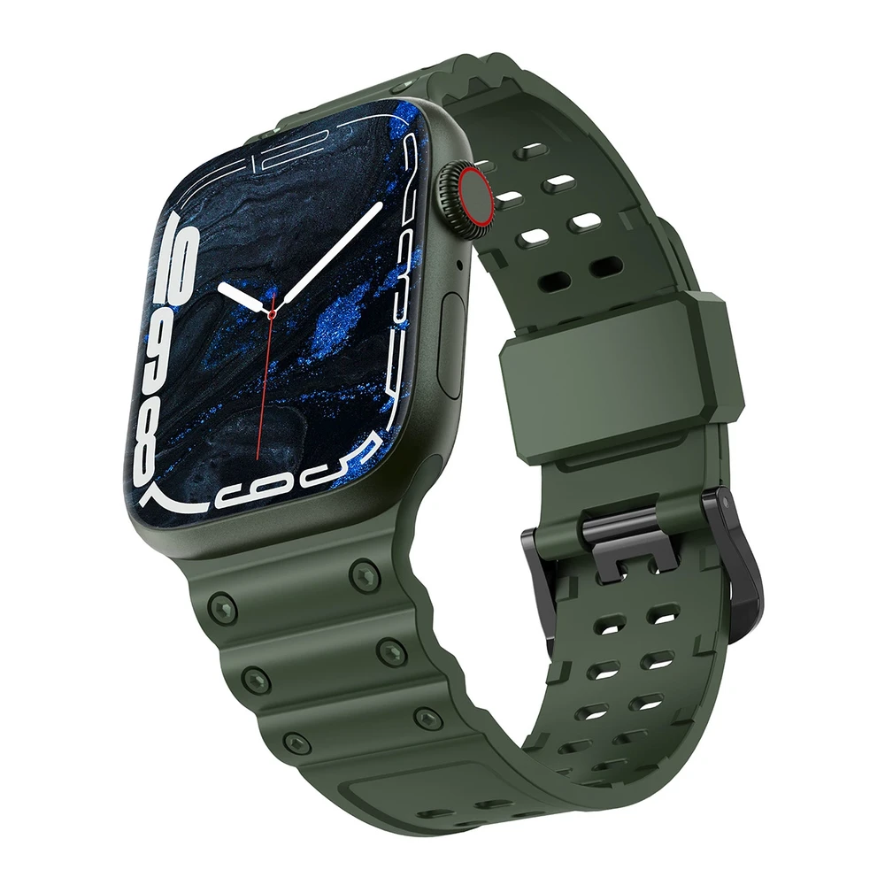 Hurtel Apyrankė Triple Protection Apple Watch SE, 9, 8, 7, 6, 5, 4, 3, 2, 1 (41, 40, 38 mm) žalios spalvos