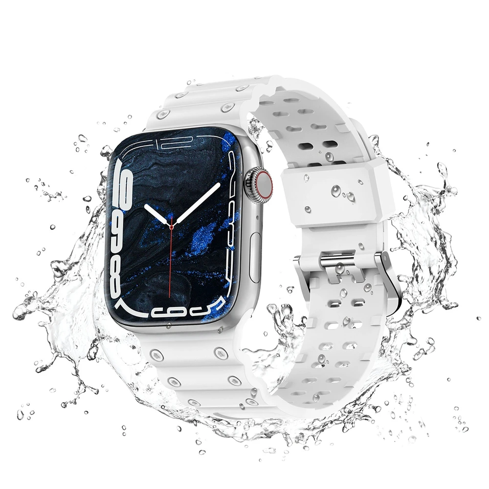 Hurtel Apyrankė Triple Protection Apple Watch SE, 9, 8, 7, 6, 5, 4, 3, 2, 1 (41, 40, 38 mm) baltos spalvos