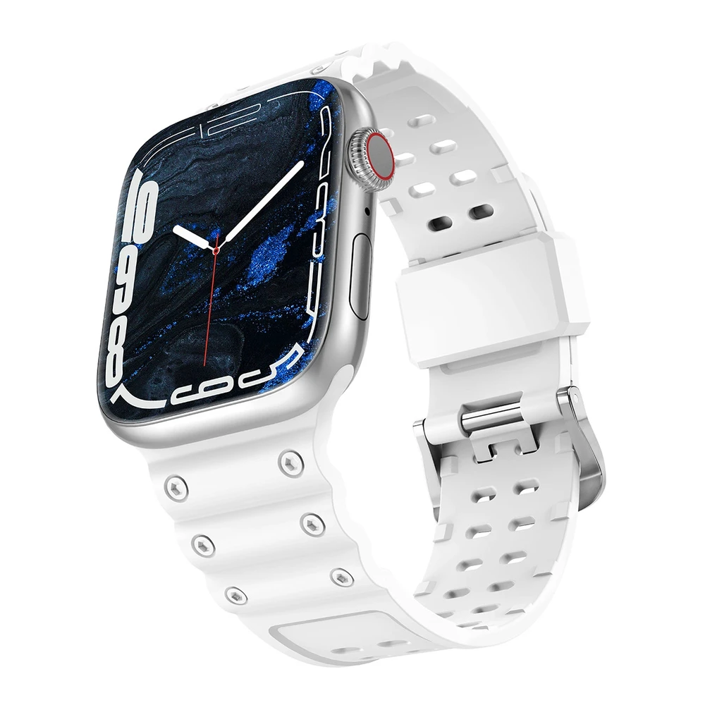 Hurtel Apyrankė Triple Protection Apple Watch SE, 9, 8, 7, 6, 5, 4, 3, 2, 1 (41, 40, 38 mm) baltos spalvos