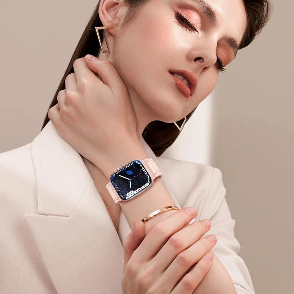 Hurtel Apyrankė Triple Protection Apple Watch SE, 9, 8, 7, 6, 5, 4, 3, 2, 1 (41, 40, 38 mm) baltos spalvos