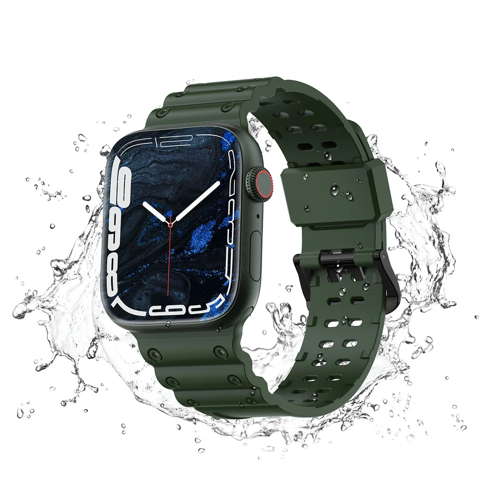 Hurtel Apyrankė Triple Protection Apple Watch SE, 9, 8, 7, 6, 5, 4, 3, 2, 1 (41, 40, 38 mm) žalios spalvos