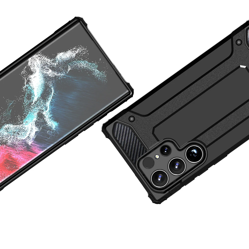 Hurtel Hybrid Armor Dėklas skirtas Xiaomi Redmi Note 14 5G – juodos spalvos