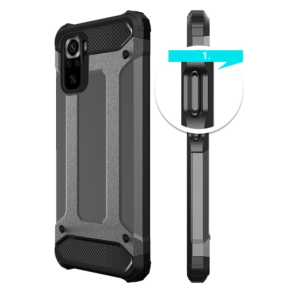 Hurtel Hybrid Armor armored hybrid Xiaomi Redmi Note 11 Pro+ 5G (China) / 11 Pro 5G (China) / Mi11i HyperCharge / Poco X4 NFC 5G dėklas telefonui mėlynos spalvos