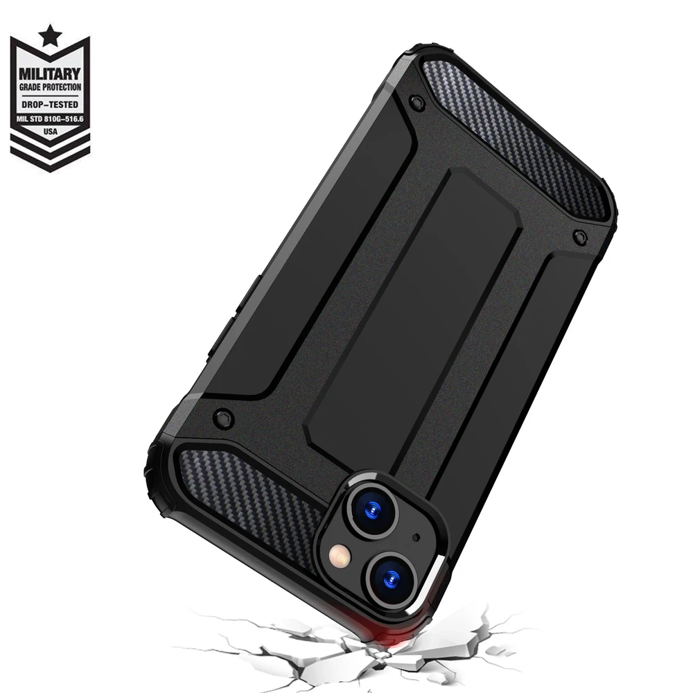 Hurtel Apple iPhone 15 Plus Hybrid Armor – dėklas telefonui juodos spalvos