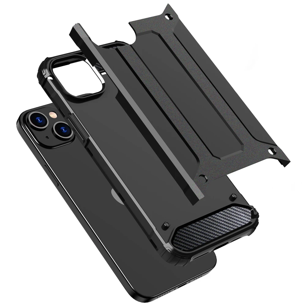 Hurtel Apple iPhone 15 Plus Hybrid Armor – dėklas telefonui juodos spalvos