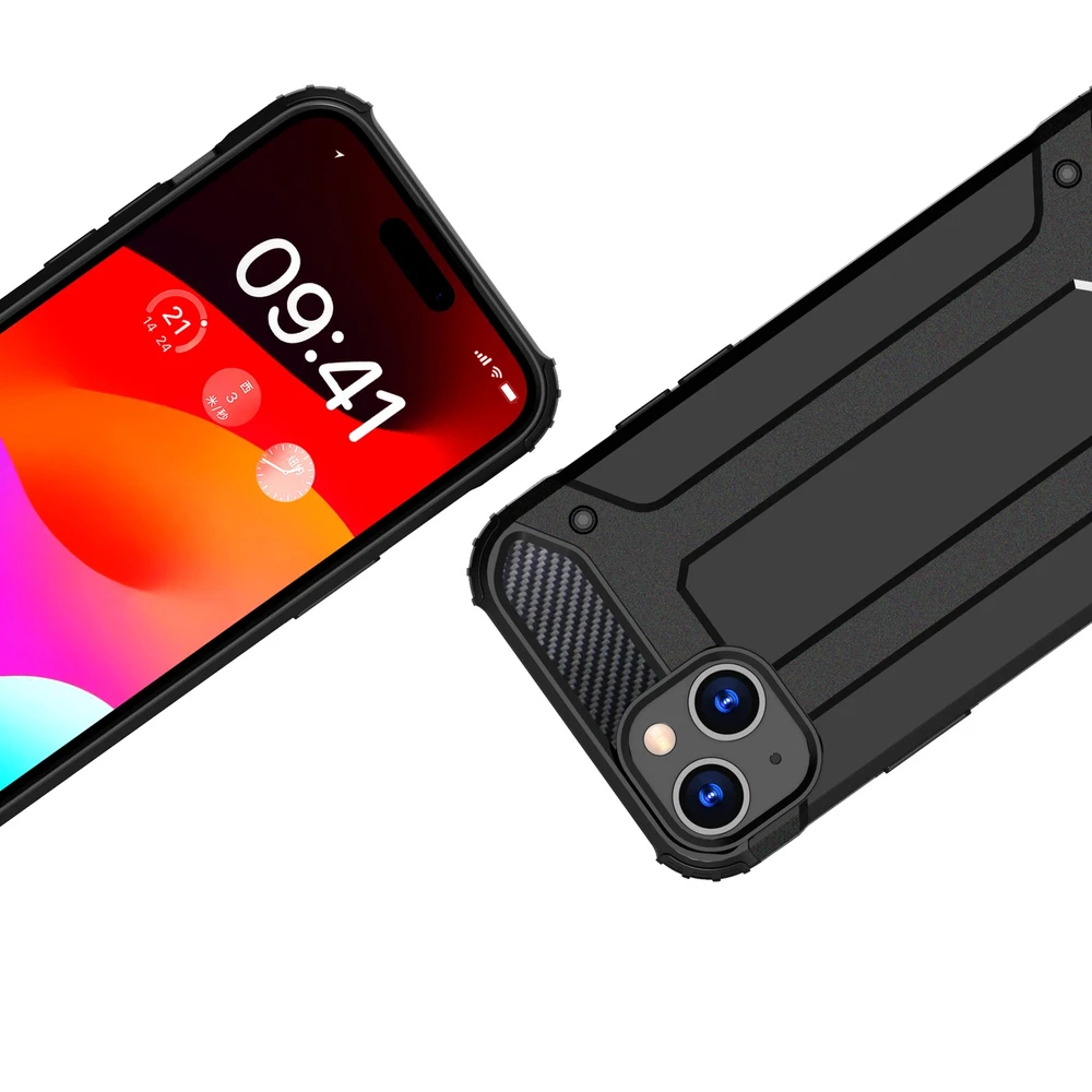 Hurtel Apple iPhone 15 Plus Hybrid Armor – dėklas telefonui juodos spalvos