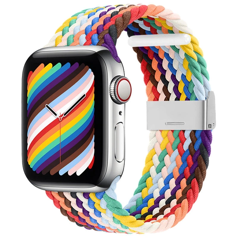 Dėklas Hurtel Braided Medžiaginė Apyrankė Bracelet Apyrankė Medžiaginė Band skirta Apple Watch 42 / 44 / 45 / 49 mm - įvairiaspalvė