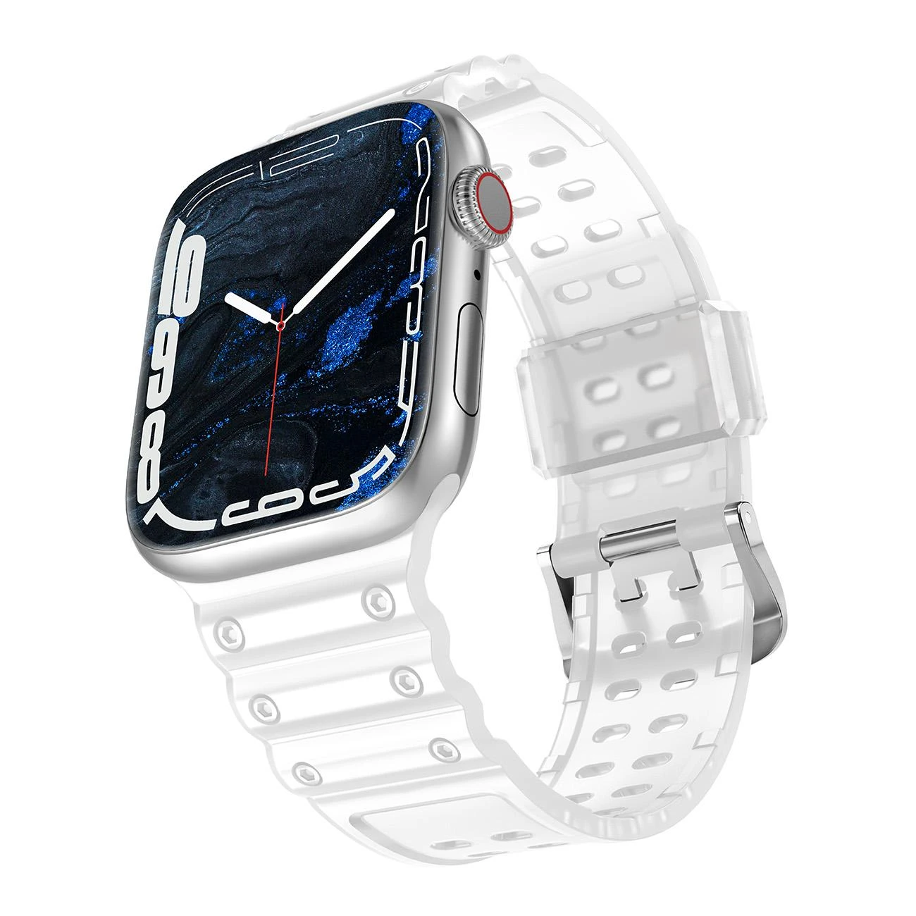 Hurtel Apyrankė Triple Protection Apple Watch SE, 9, 8, 7, 6, 5, 4, 3, 2, 1 (41, 40, 38 mm) skaidri