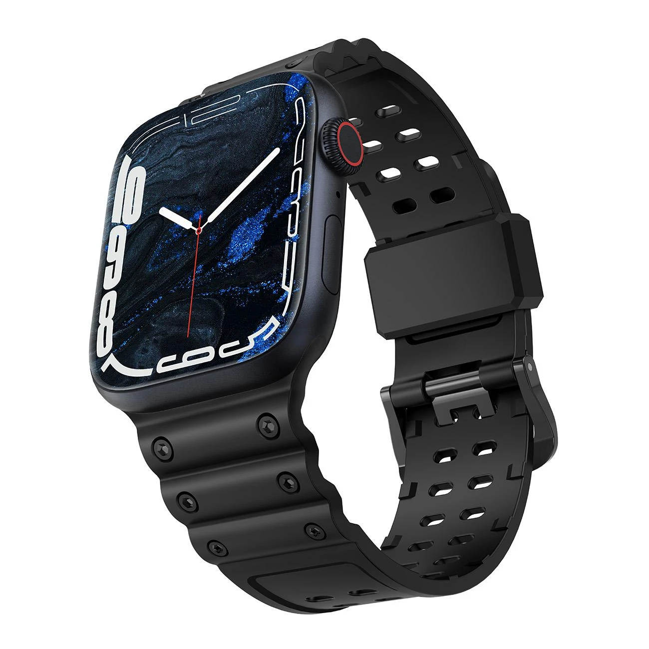 Hurtel Apyrankė Triple Protection Apple Watch SE apyrankė, 9, 8, 7, 6, 5, 4, 3, 2, 1 (41, 40, 38 mm) juodos spalvos