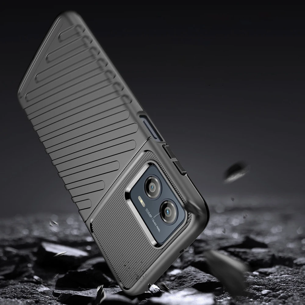 Hurtel Thunder Motorola Moto G53 silikoninis armor dėklas telefonui juodos spalvos