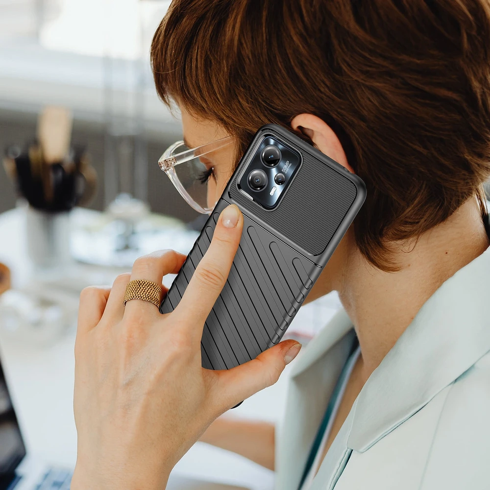 Hurtel Thunder Motorola Moto G13 silikoninis armor dėklas telefonui juodos spalvos