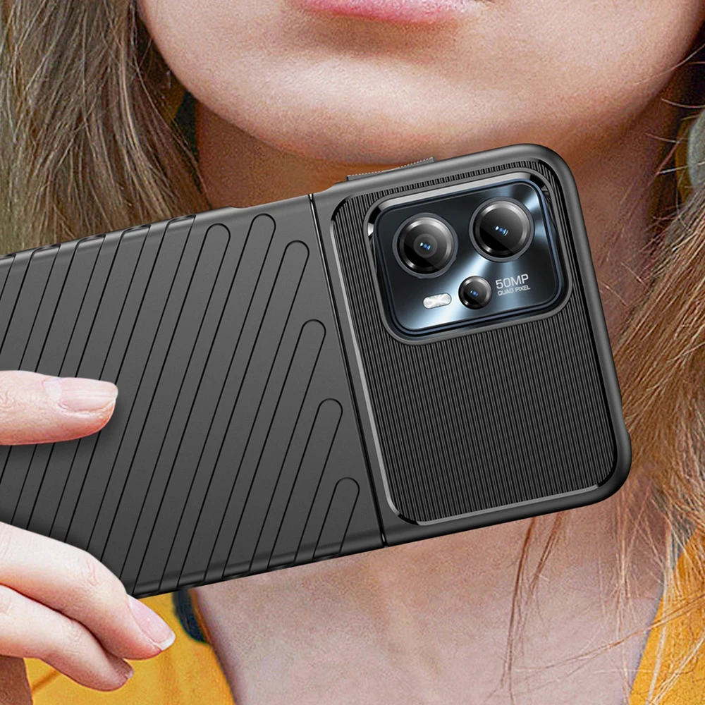 Hurtel Thunder Motorola Moto G13 silikoninis armor dėklas telefonui juodos spalvos