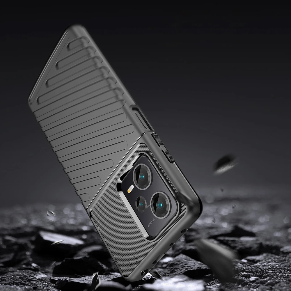 Hurtel Thunder Xiaomi Redmi Note 12 Pro+ silikoninis armor dėklas telefonui juodos spalvos