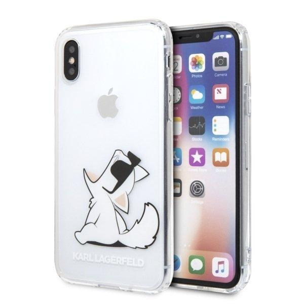 Karl Lagerfeld Karlo Lagerfeldo kietas dėklas su Samsung Galaxy S10e permatomas / Choupette Fun