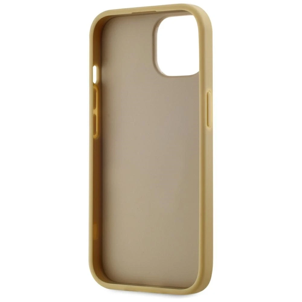 Dėklas Karl Lagerfeld Wrinkled Metal Signature Apple iPhone 15 auksinis