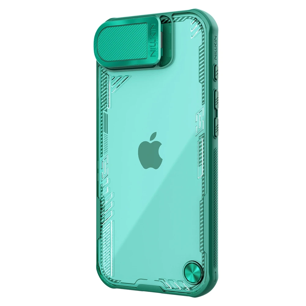 Nillkin Iceblade Prop dėklas su Lens dėklas and Stand skirtas Apple iPhone 16e – žalios spalvos